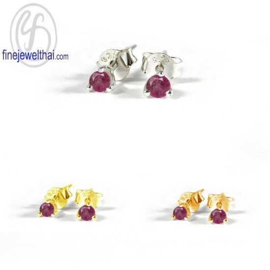 ต่างหูทับทิม-ต่างหูเงิน-ทับทิมแท้-เงินแท้925-ออกแบบพิเศษ-finejewelthai-E1063rb_3m