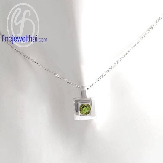 จี้เพอริดอท-จี้เงิน-จี้พลอย-พลอยประจำเดือน-P1007pd