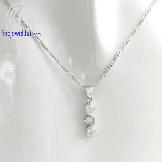 จี้เพชร-จี้เงิน-เพชร-cz-พลอยประจำเดือนเกิด-Finejewelthai-P1009cz
