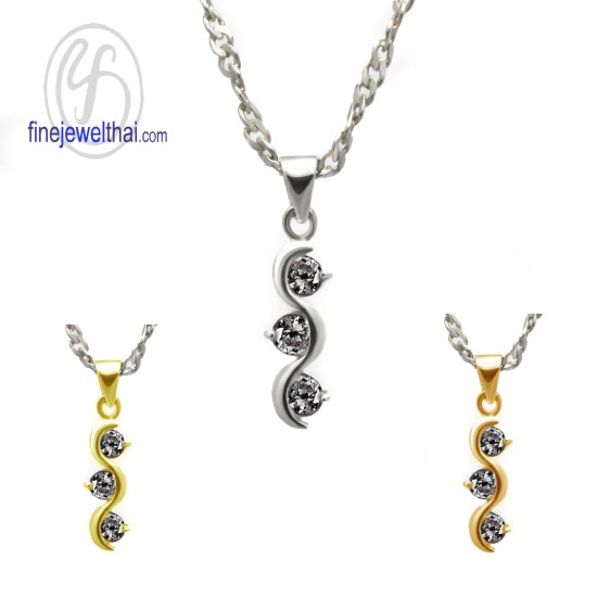 จี้เพชร-จี้เงิน-เพชร-cz-พลอยประจำเดือนเกิด-Finejewelthai-P1009cz