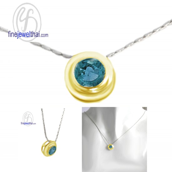 จี้โทพาซ-จี้เงินแท้-จี้พลอย-พลอยประจำเดือนเกิด-P1035tp