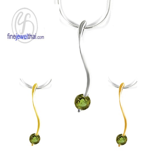 จี้เพอริดอท-จี้เงิน-จี้พลอย-พลอยประจำเดือน-P1057pd