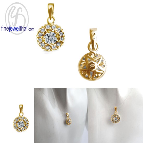 จี้เพชร-จี้เงิน-เพชร-CZ-พลอยประจำเดือนเกิด-Finejewelthai-P1081cz00e