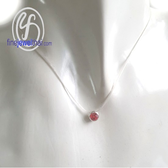 จี้ทับทิม-จี้สร้อยคอ-จี้เงินแท้-ทับทิม-พลอยประจำเดือนเกิด-Finejewelthai-P1086rb00e