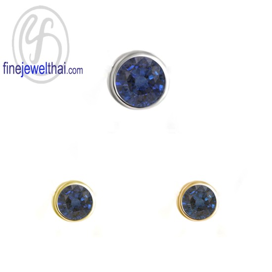 จี้ไพลิน-จี้สร้อยคอ-จี้เงินแท้-ไพลิน-พลอยประจำเดือนเกิด-Finejewelthai-P1086bl00e