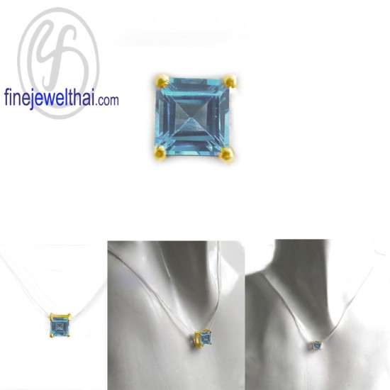 จี้โทพาซ-จี้สร้อยคอ-จี้เงินแท้-โทพาซแท้-พลอยประจำเดือนเกิด-Finejewelthai-P1088tp00e