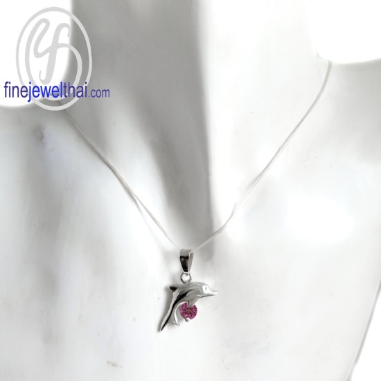 จี้ทับทิม-เงินแท้-จีั้โลมา-จี้พลอย-พลอยประจำเดือนเกิด-P1094rb