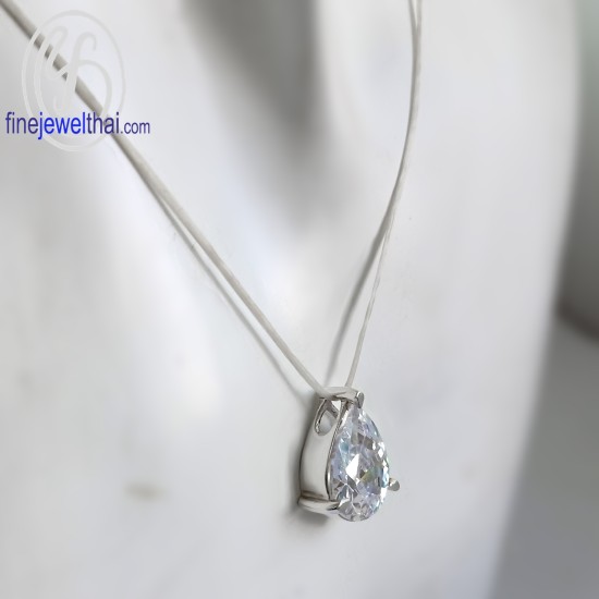 จี้เพชร-จี้หยดน้ำ-จี้เงิน-เพชร-cz-พลอยประจำเดือนเกิด-P1108cz