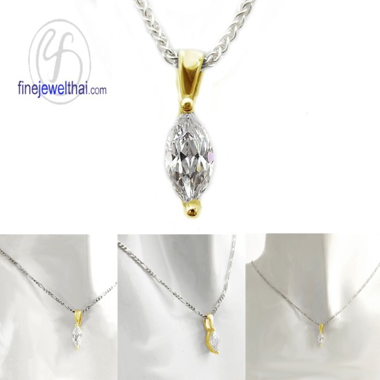 จี้เพชร-จี้เงิน-เพชร-cz-พลอยประจำเดือนเกิด-Finejewelthai-P1112cz
