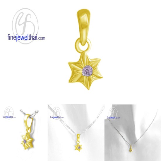 จี้อะเมทิสต์-จี้เงิน-อะเมทิสต์แท้-พลอยประจำเดือนเกิด-Finejewelthai-P1156amt00