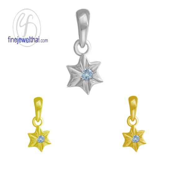 จี้โทพาซ-จี้เงิน-โทพาซแท้-พลอยประจำเดือนเกิด-Finejewelthai-P1156tp00