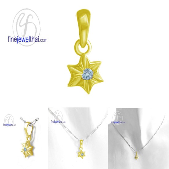 จี้โทพาซ-จี้เงิน-โทพาซแท้-พลอยประจำเดือนเกิด-Finejewelthai-P1156tp00