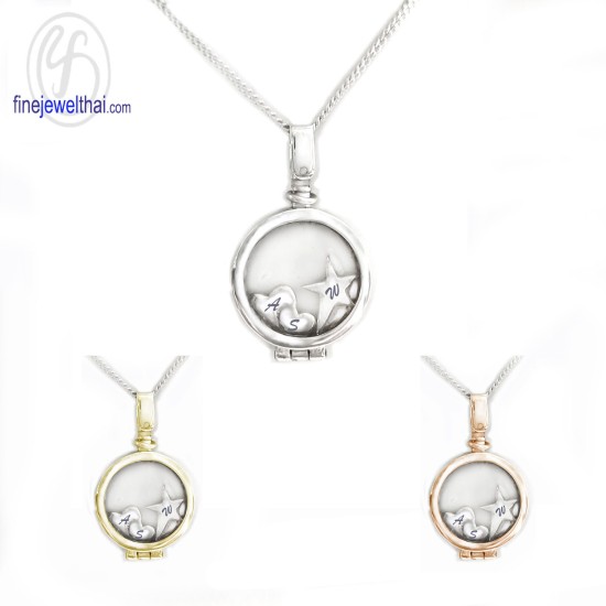 ล็อกเก็ตทรงกลม-ล็อกเก็ตเงินแท้-ล็อกเก็ตใส่ของ-P118200