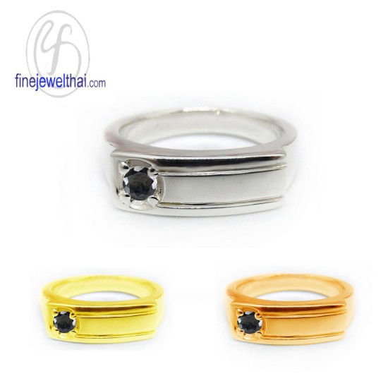 แหวนนิล-แหวนเงิน-แหวนพลอย-นิลแท้-R1061on