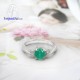 แหวนมรกต-เพชรcz-แหวนเงิน-แหวนพลอยแท้-R1110em