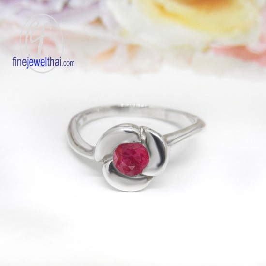แหวนทับทิม-แหวนเงิน-แหวนพลอย-ทับทิมแท้-R1117rb