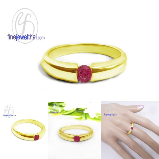 แหวนทับทิม-แหวนเงิน-แหวนพลอย-ทับทิมแท้-R1178rb