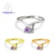 แหวนอะเมทิสต์-เพชรcz-แหวนเงิน-แหวนพลอยแท้-แหวนประจำเดือนเกิด-R1185am