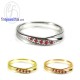 แหวนทับทิม-แหวนเงิน-ทับทิมแท้-เงินแท้925-แหวนพลอย-R1245rb
