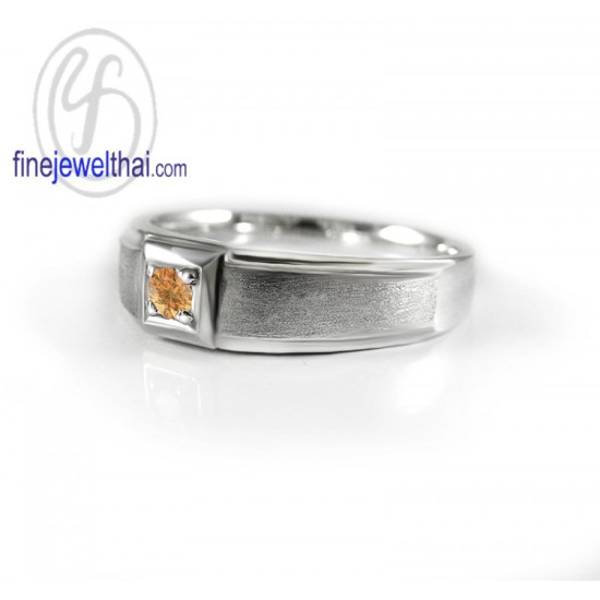 แหวนซิทริน-แหวนเงิน-แหวนพลอยแท้-แหวนประจำเดือนเกิด-R1256ct-m
