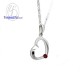 จี้โกเมน-จี้พลอย-จี้หัวใจ-พลอยประจำเดือน-P1102gm