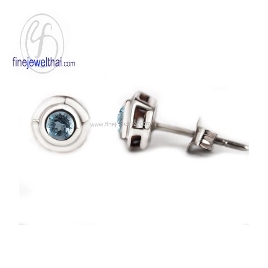 ต่างหูโทพาซ-ต่างหูเงิน-โทพาซแท้-เงินแท้925-ออกแบบพิเศษ-finejewelthai-E1029tp00