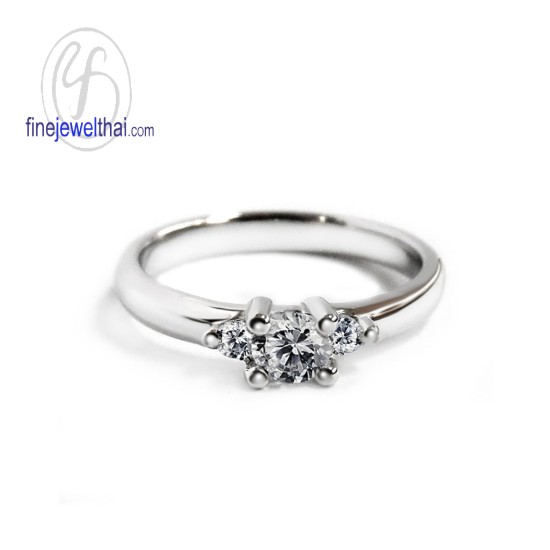 แหวนทองคำขาว-แหวนเพชร-ทองคำขาว-เพชรแท้-แหวนหมั้น-แหวนแต่งงาน-Finejewelthai - R1208DWG